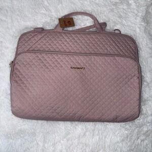 BAGSMART Quilted Padded Laptop Sleeve Bag Case Pink 13 Inch‎